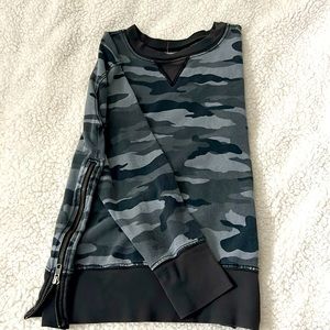 Current Elliot camo sweatshirt with side zippers